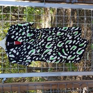 NWT bespokefit faux wrap asymmetrical hem print dress size 16